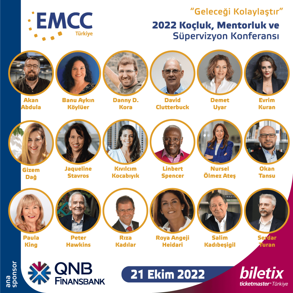 10:00- 10:20      Açılış Sohbeti “Liderin Mentor Rolü”
Evrim Cabbaroğlu – EMCC Türkiye Başkanı

Demet Uyar – EMCC Türkiye Mentorluk Çalışma Grubu Lideri

Navitas Kurucusu, Yönetici Koçu, Eğitmen, Yazar

Zirve Sunucusu – Işıl Ateş – Navitas Eğitmen, Danışman, Mentor