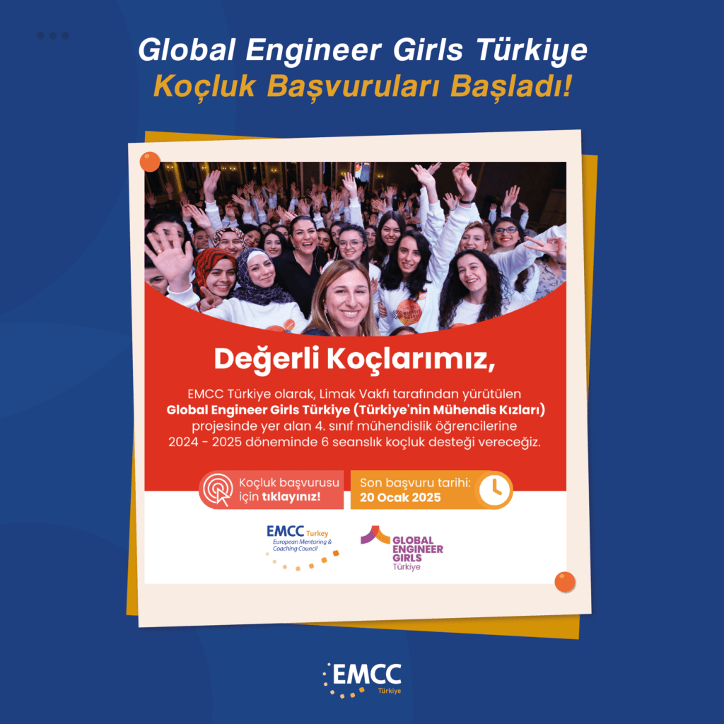 LİMAK VAKFI ve EMCC İŞ BİRLİĞİ Global Engineer Girls Türkiye Koçluk Başvuruları Başladı!Kadınların profesyonel olarak çalışarak iş gücüne katılımlarının düşük olduğu mühendislik ve STEM alanlarında daha fazla yer almalarını sağlayarak, ekonomik ve sosyal güçlenmeye katkıda bulunmak amacıyla Limak Vakfı, Aile ve Sosyal Hizmetler Bakanlığı, Millî Eğitim Bakanlığı’nın proje ortaklığıyla 2015 yılından buyana Türkiye’nin Mühendis Kızları (TMK) projesi hayata geçirmektedir.