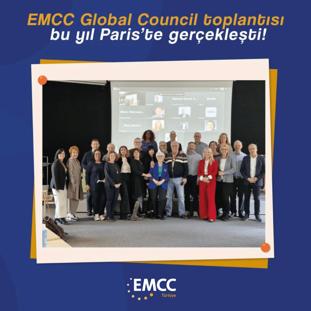 EMCC Global Council toplantısı bu yıl Paris’te gerçekleşti ve EMCC Türkiye olarak oradaydık!
Demet Uyar, ülkemizi ve derneğimizi temsil ederek küresel koçluk, mentorluk ve süpervizyon alanındaki gelişmeleri paylaştı.