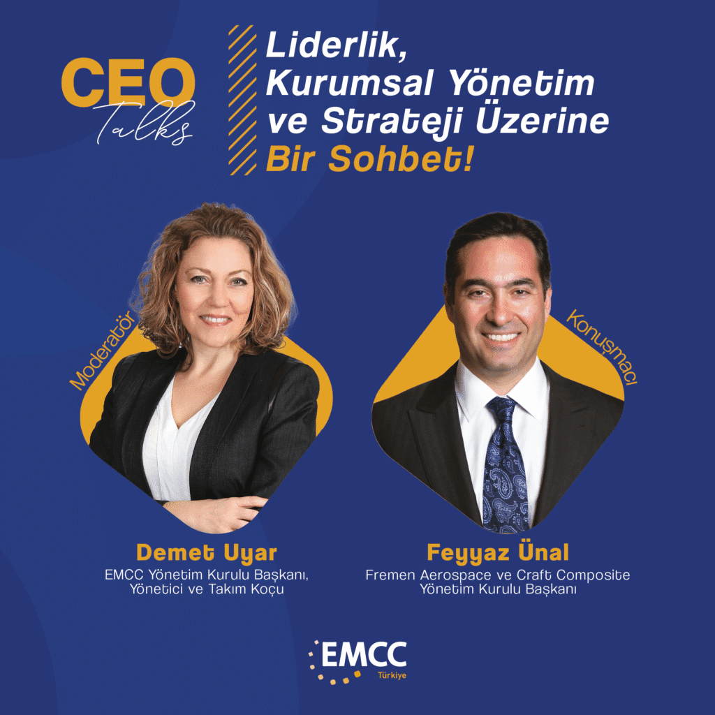 🌟 Liderlik, Kurumsal Yönetim ve Strateji Üzerine Bir Sohbet Webinarı\'na Davetlisiniz! ✨EMCC Türkiye’de CEO Talks Başlıyor! Tepe yönetim gözünden iş dünyasının öncelikleri, dönüşen liderlik anlayışı ve ilham veren deneyimler bu sohbette buluşuyor.🎙 Konuşmacı:
Feyyaz Ünal – Fremen Aerospace ve Craft Composite Yönetim Kurulu Başkanı🎤 Moderatör:
Demet Uyar – EMCC Türkiye Yönetim Kurulu Başkanı, Yönetici ve Takım Koçu🗓 Tarih: 19 Haziran 2025, Çarşamba
🕗 Saat: 20.00 – 21.00
📍 Yer: Zoom
🔗 Kayıt: Kayıt Olmak İçin TıklayınTepe yöneticilerden ilham almak, farklı perspektifleri keşfetmek ve soru sorma fırsatını yakalamak için bu buluşmayı kaçırma!